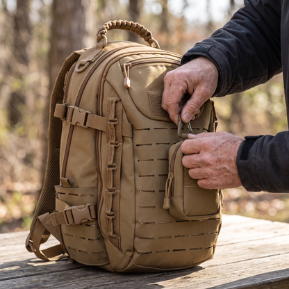 Tactical Backpack 35L in 500D Cordura Nylon, MOLLE System and 15-inch Laptop Compartment