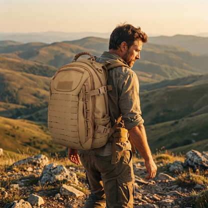 Tactical Backpack 35L in 500D Cordura Nylon, MOLLE System and 15-inch Laptop Compartment