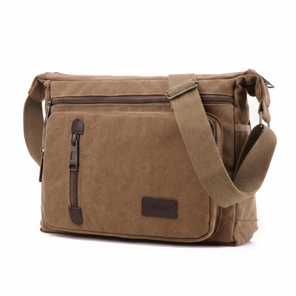 Durable Canvas Shoulder Bag, Large Capacity with Adjustable Shoulder Strap, Unisex Style