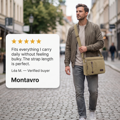 Durable Canvas Shoulder Bag, Large Capacity with Adjustable Shoulder Strap, Unisex Style