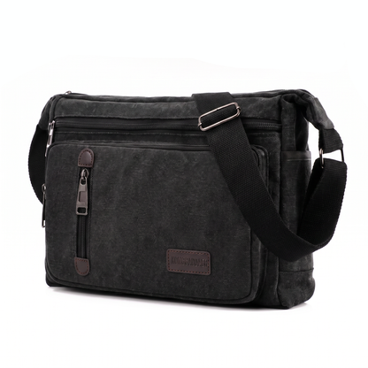 Durable Canvas Shoulder Bag, Large Capacity with Adjustable Shoulder Strap, Unisex Style