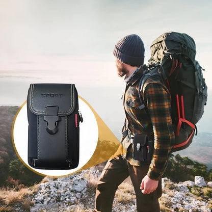 Pochette Ceinture Outdoor Compacte à Poches Zippées pour Randonnée et Voyage