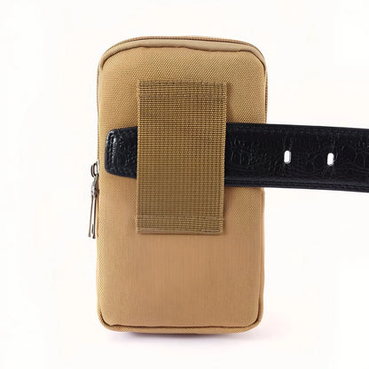 Pochette Ceinture Outdoor Compacte à Poches Zippées pour Randonnée et Voyage