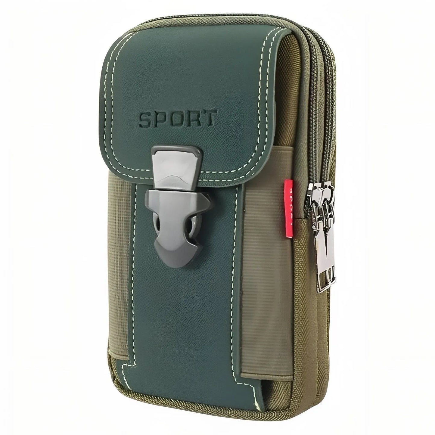Pochette Ceinture Outdoor Compacte à Poches Zippées pour Randonnée et Voyage