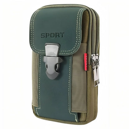 Pochette Ceinture Outdoor Compacte à Poches Zippées pour Randonnée et Voyage
