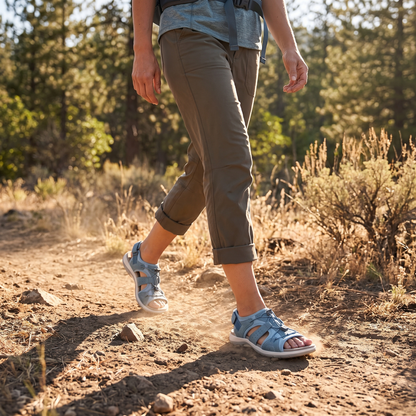 Sandales de Randonnée Femme à Tige Mesh Respirante, Sangle Réglable et Semelle Antidérapante