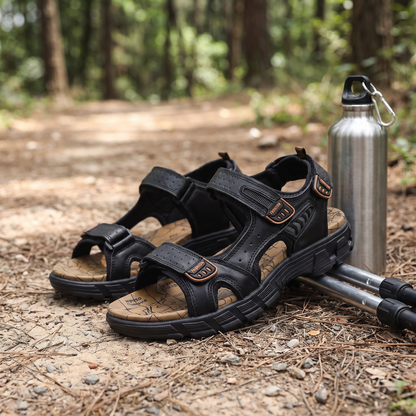 Men's Hiking Sandals with Adjustable Straps and Cushioned Sole