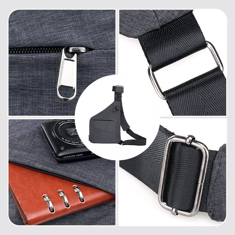 Anti-Theft Slim Sling Bag for Travel and Hiking