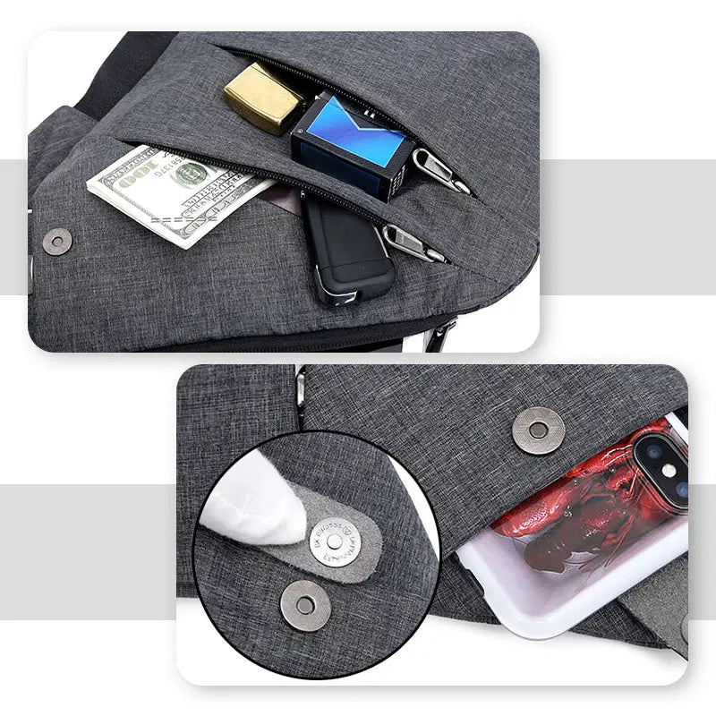 Anti-Theft Slim Sling Bag for Travel and Hiking
