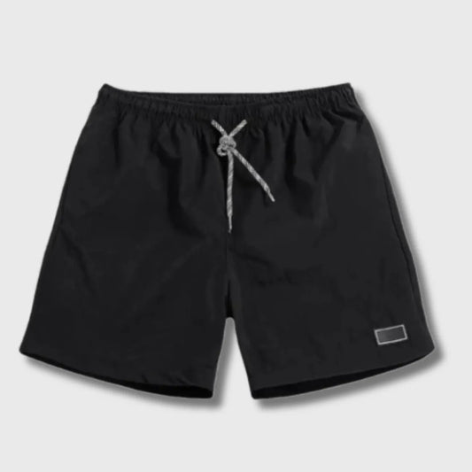 Short de Randonnée Homme Léger en Polyester, Séchage Rapide avec Taille Élastiquée à Cordon