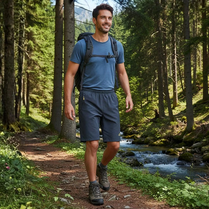 Short de Randonnée Homme Léger et Respirant à Séchage Rapide pour Running et Sport