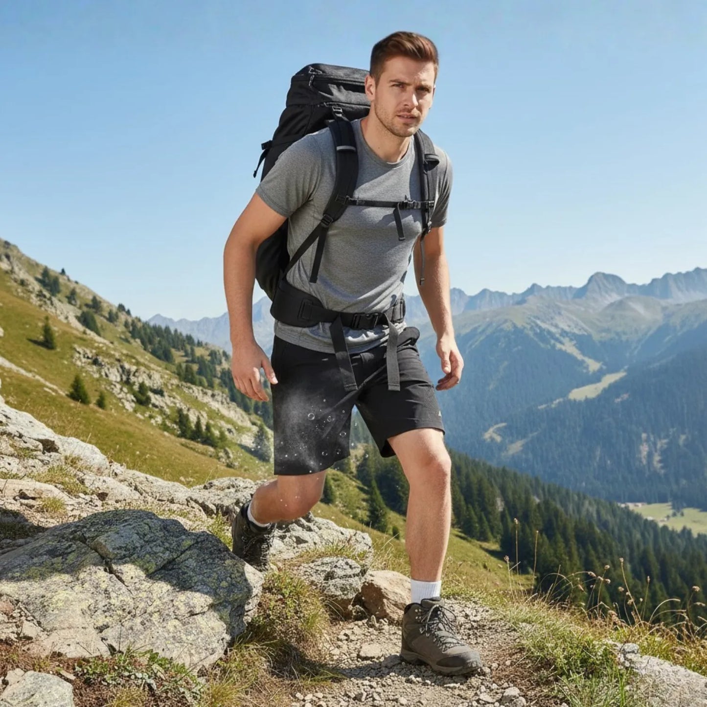 Short de Randonnée Homme Léger et Respirant à Séchage Rapide pour Running et Sport