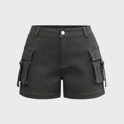 Short Cargo de Randonnée Femme Léger avec Poches pour Marche et Plein Air