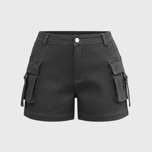 Short Cargo de Randonnée Femme Léger avec Poches pour Marche et Plein Air