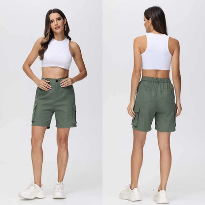 Short Cargo de Trekking Femme Léger et Respirant pour Randonnée et Plein Air