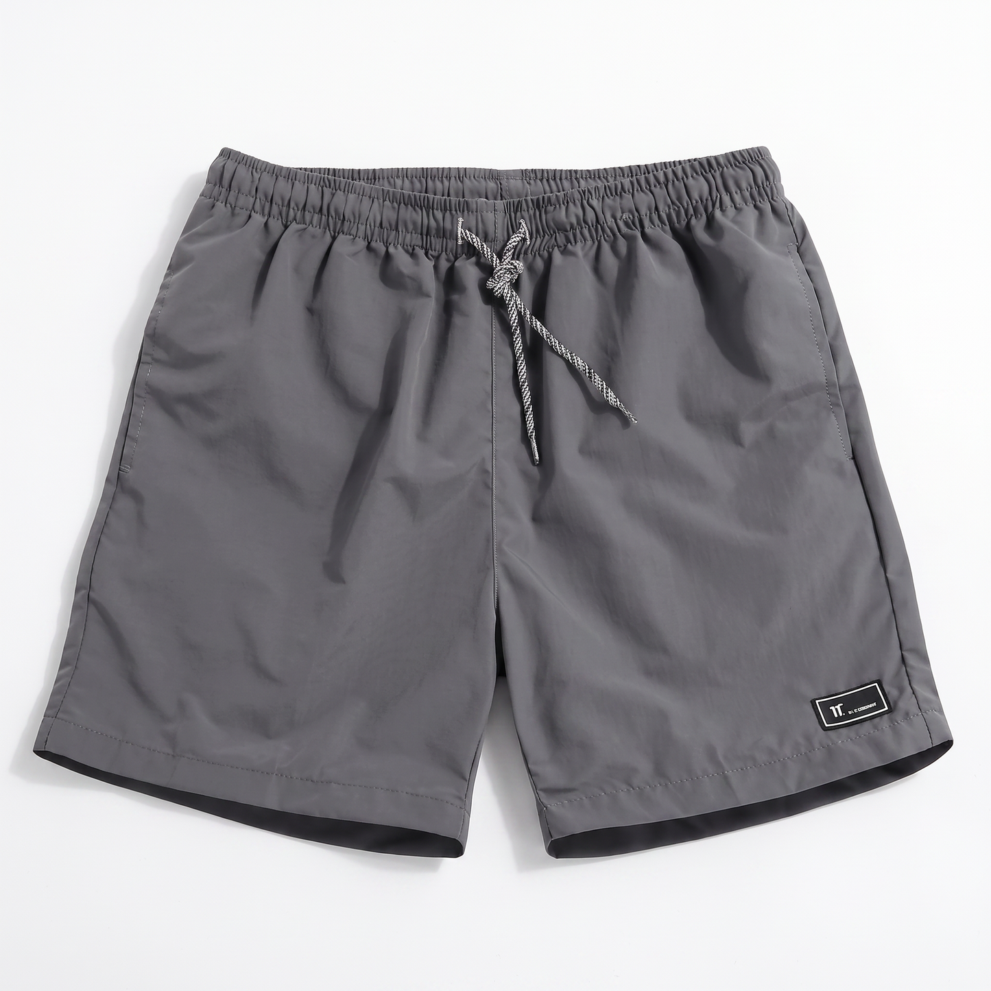 Short de Randonnée Homme Léger en Polyester, Séchage Rapide avec Taille Élastiquée à Cordon
