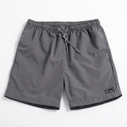 Men's Lightweight Polyester Hiking Shorts, Quick-Drying with Drawstring Elastic Waist
