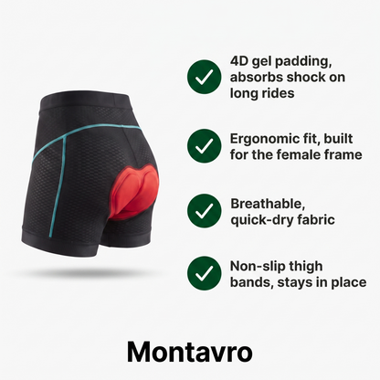 Women's Breathable Cycling Shorts with Gel Padding