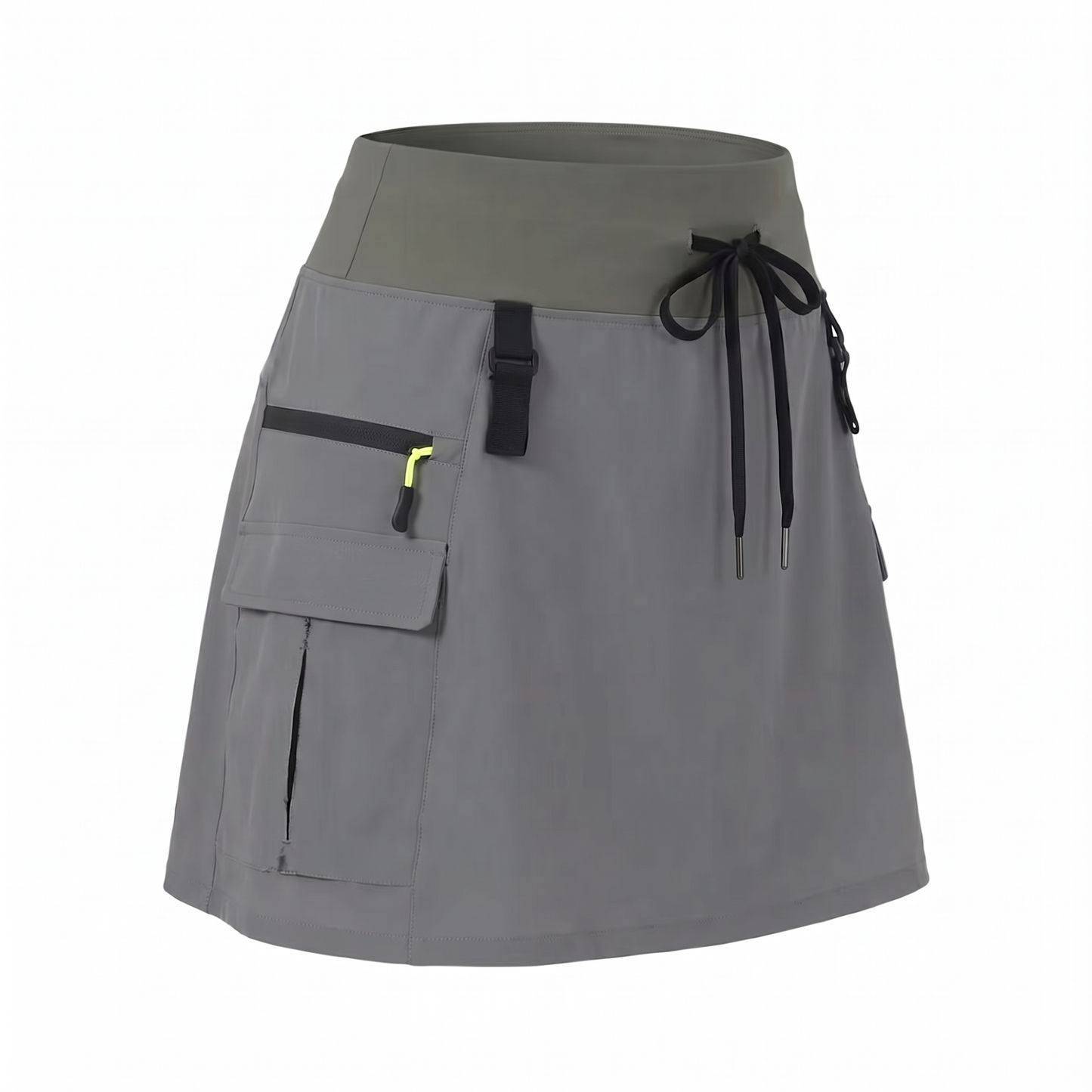 Women's High-Waisted Cargo Skort with Built-in Shorts for Hiking and Golf
