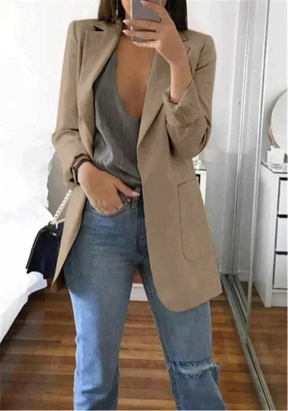 Sophie – Blazer long tailleur élégant pour femme
