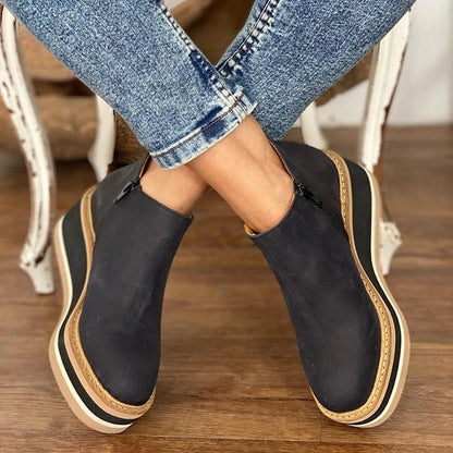 Sophie – Bottines compensées à enfiler pour un style casual chic
