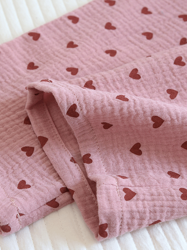Sophie – Soft and elegant long cotton pajama with heart print
