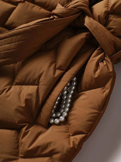 Sophie – Doudoune matelassée élégante à motif losange