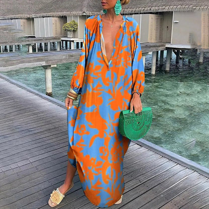 Sophie – Légère Élégante Kaftan de Plage en Chiffon Boho