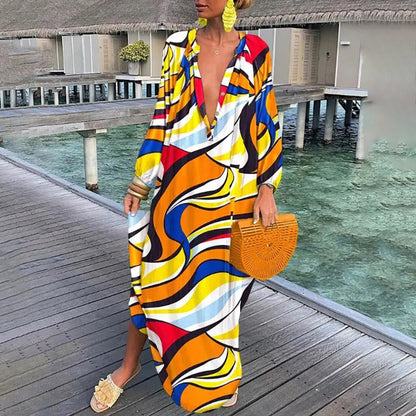 Sophie – Légère Élégante Kaftan de Plage en Chiffon Boho