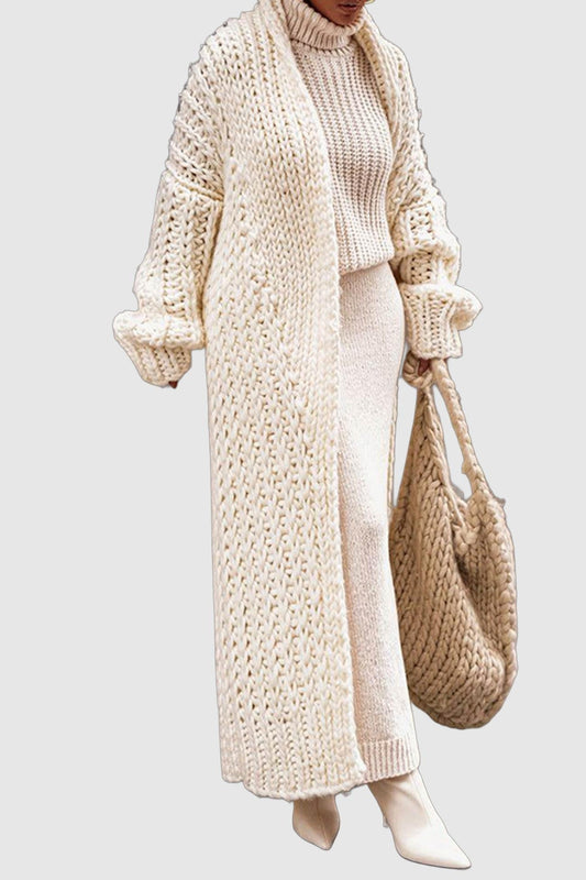 Sophie – Long cardigan in thick knit with relaxed fit