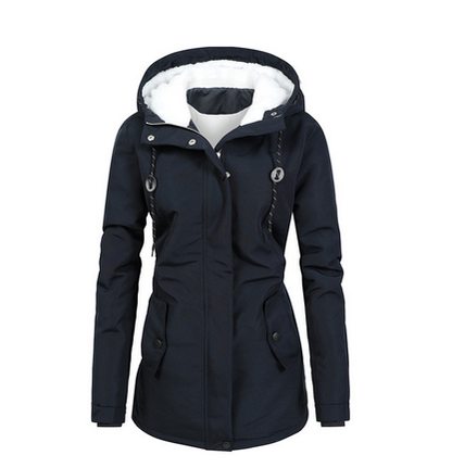 Sophie – Manteau long imperméable et doublé, élégant et chaud