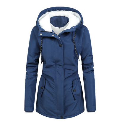 Sophie – Manteau long imperméable et doublé, élégant et chaud