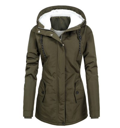 Sophie – Manteau long imperméable et doublé, élégant et chaud