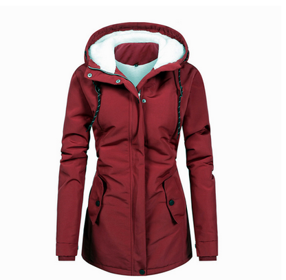 Sophie – Manteau long imperméable et doublé, élégant et chaud