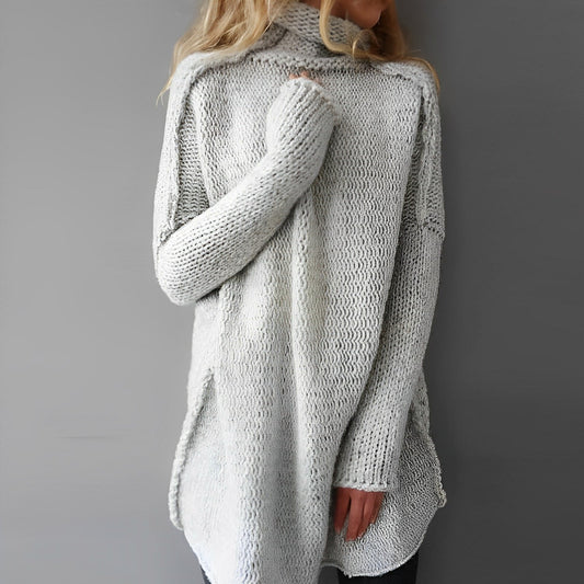 Sophie – Pull col roulé doux et élégant en maille d’hiver