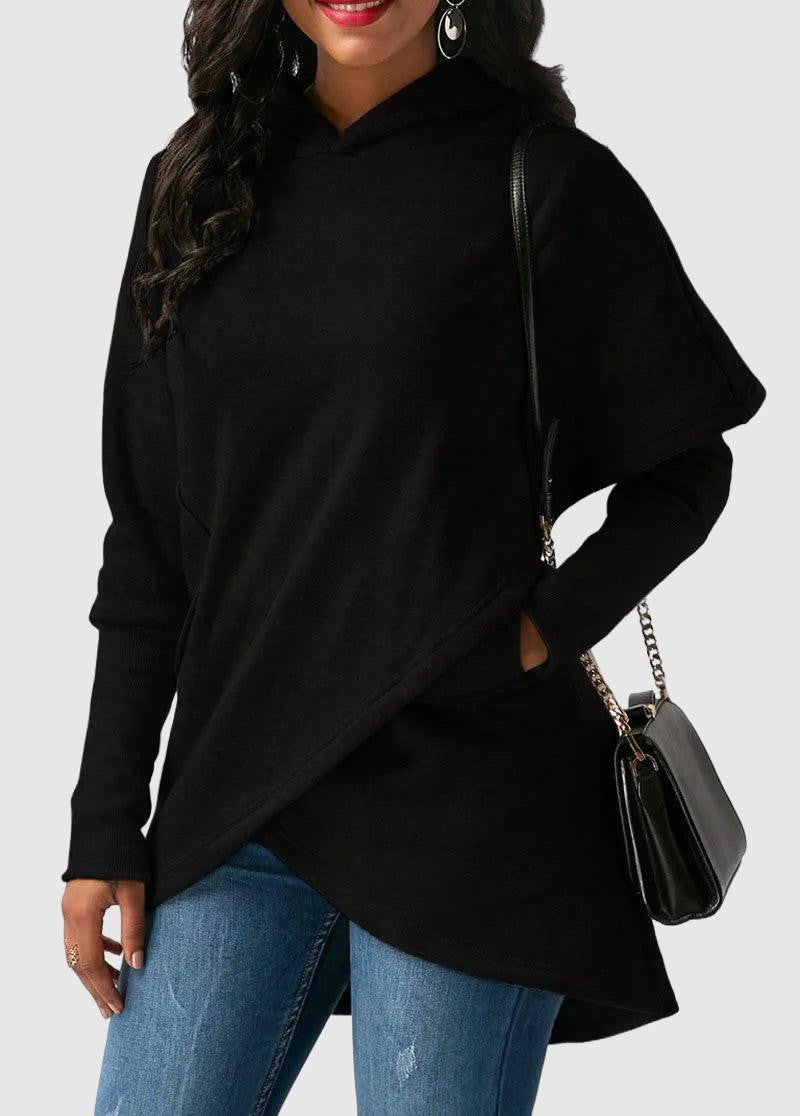 Sophie – Sweat à capuche asymétrique élégant et moderne