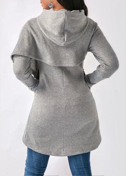 Sophie – Sweat à capuche asymétrique élégant et moderne