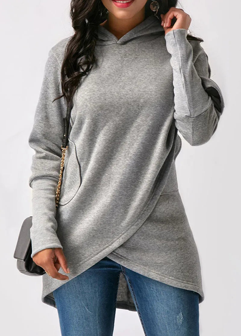 Sophie – Sweat à capuche asymétrique élégant et moderne