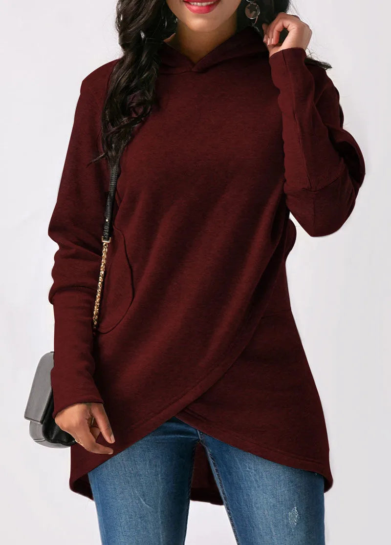Sophie – Sweat à capuche asymétrique élégant et moderne