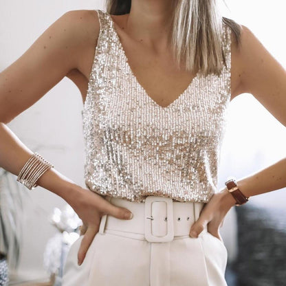 Sparkling and comfortable Sophie Top in sequins