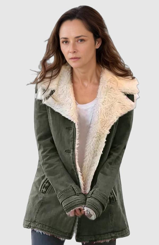 Sophie – Veste Douce et Élégante en Polaire Sherpa