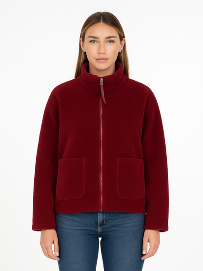 Sophie – Soft sherpa fleece jacket elegant and comfortable
