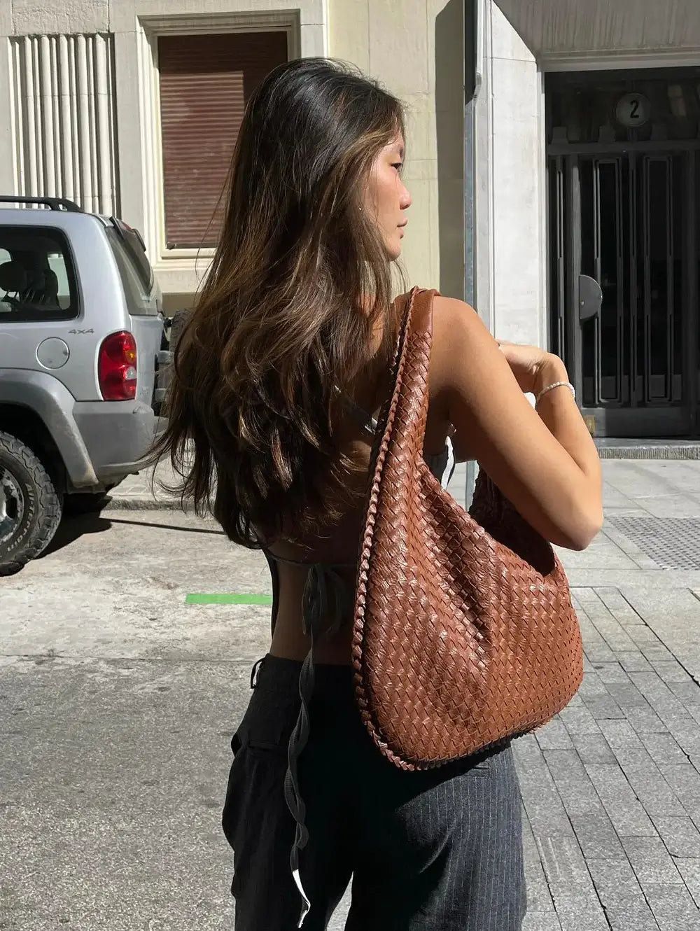 Sophie Élégant Sac Hobo Tressé