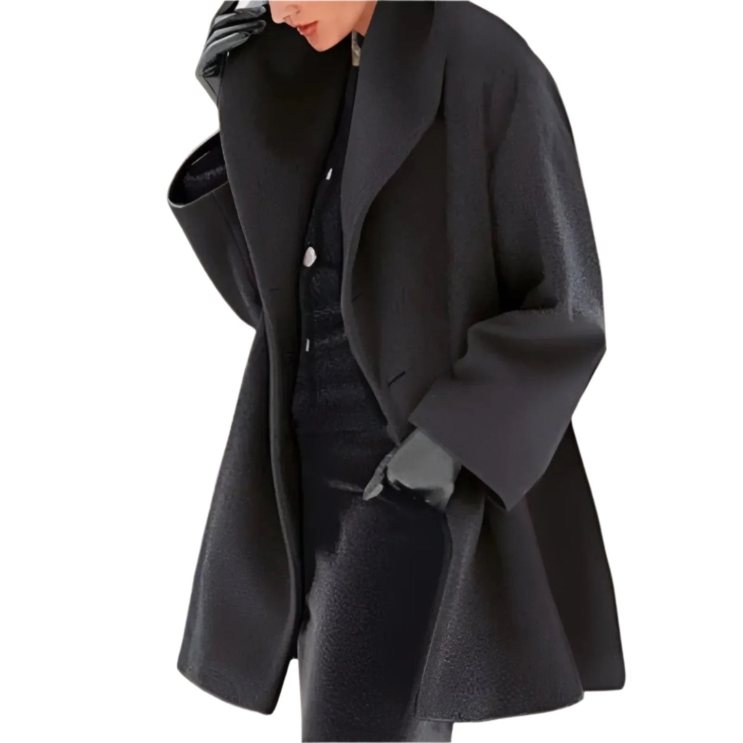 Sophie – Elegant winter coat with hood for women