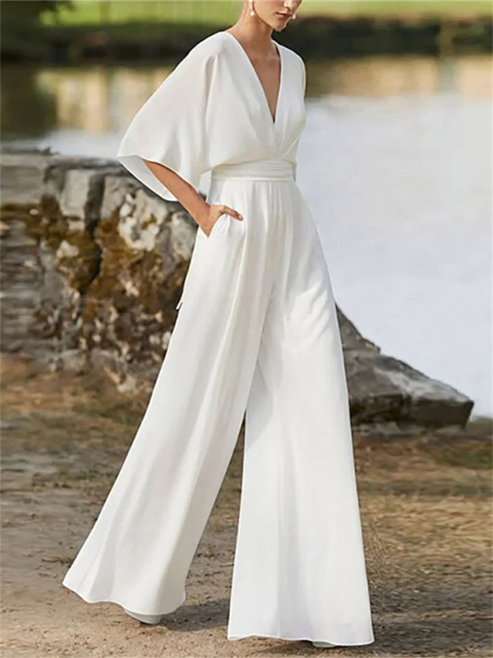 Elegant Sophie Soft Jumpsuit in Fluid Fabric