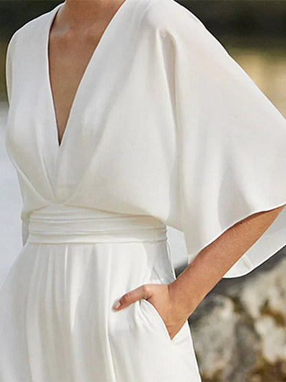 Elegant Sophie Soft Jumpsuit in Fluid Fabric