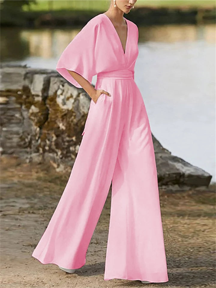 Elegant Sophie Soft Jumpsuit in Fluid Fabric