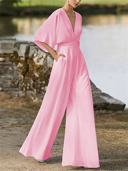 Elegant Sophie Soft Jumpsuit in Fluid Fabric