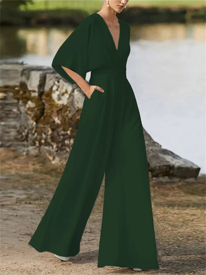 Elegant Sophie Soft Jumpsuit in Fluid Fabric