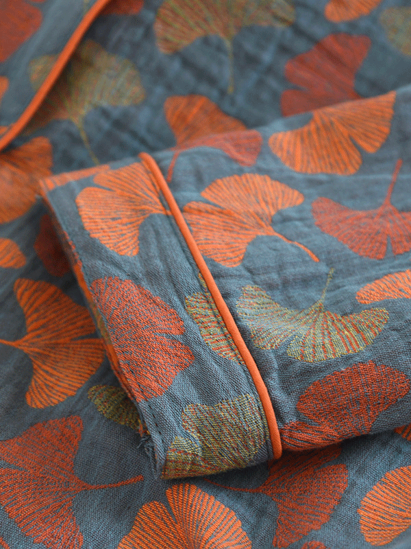 Sophie Élégante Pyjama Set en Crêpe à Fleurs Vintage